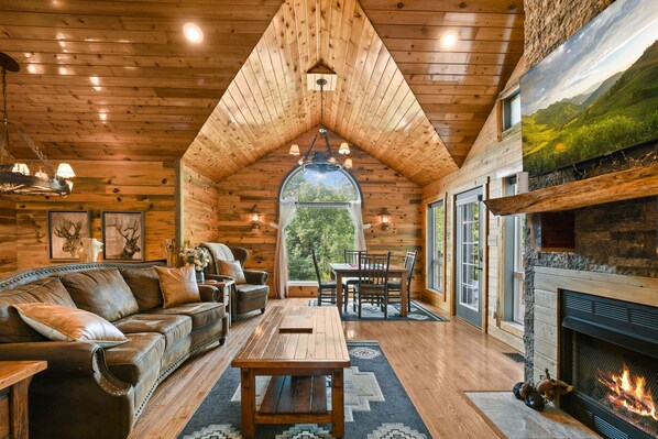 Cabin, 4 Bedrooms | Living area - Rustic Hideaway 4 Bedroom Cabin by RedAwning (Sevierville)