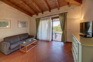 Apartment, 2 Bedrooms, Patio | Living area - Charming Sea Villas Es Sleeps 6 With Private Pool Extra bed Possible (Stintino)