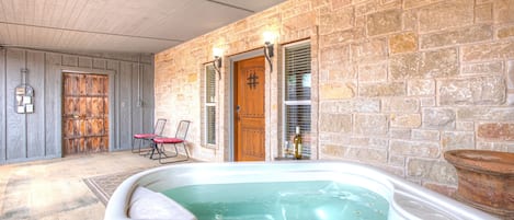 Cottage, 1 King Bed, Hot Tub | Bathroom | Towels, toilet paper