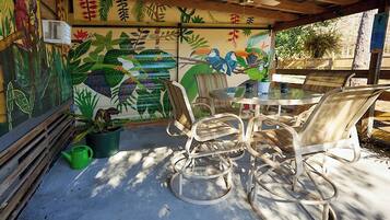 Shared Dormitory, 1 Bedroom, Smoking, Garden View | Outdoor dining
