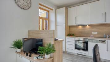 Family Apartment, 2 Bedrooms, Microwave, Mountainside (Villa Roma Portorose - 2BR + Terrace) | Private kitchen
