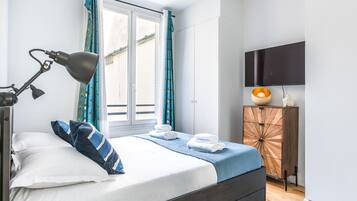 1 bedroom, iron/ironing board, travel crib, free WiFi