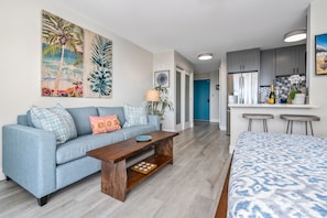 Luxury Condo, 1 Queen Bed | Living area - Chic & Elegant Oceanfront Vistas (Kihei)