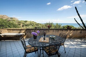 House, 2 Bedrooms, Smoking, Balcony | Outdoor dining - 2- Large Terrace and Suggestive Panorama (Santa Flavia)