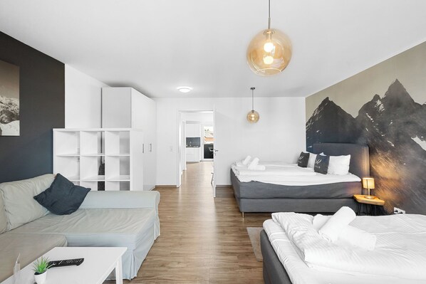 1 Schlafzimmer, Reisekinderbett, kostenloses WLAN, BettwÀsche