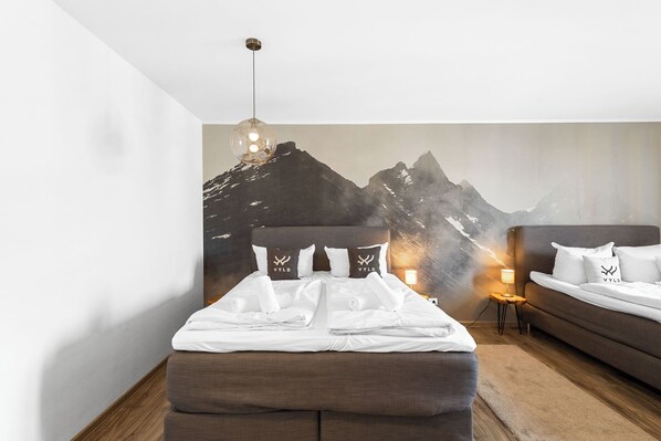 1 chambre, lit parapluie, Wi-Fi gratuit, draps fournis