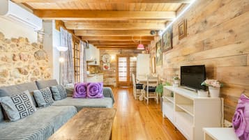 TV, fireplace, table tennis