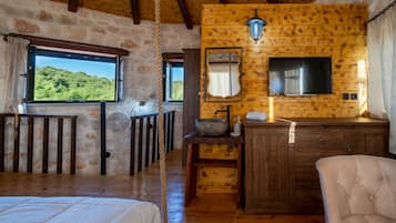 2 habitaciones, tabla de planchar con plancha y cuna de viaje