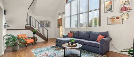 Televisión, chimenea y reproductor de DVD