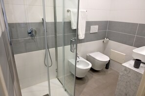 Shower, hair dryer, bidet, soap