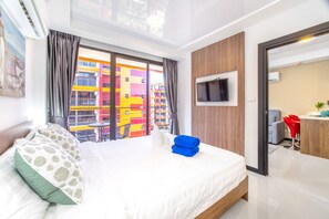 Apartamento empresarial | 1 quarto, ferros/tábuas de passar roupa, Wi-Fi de cortesia