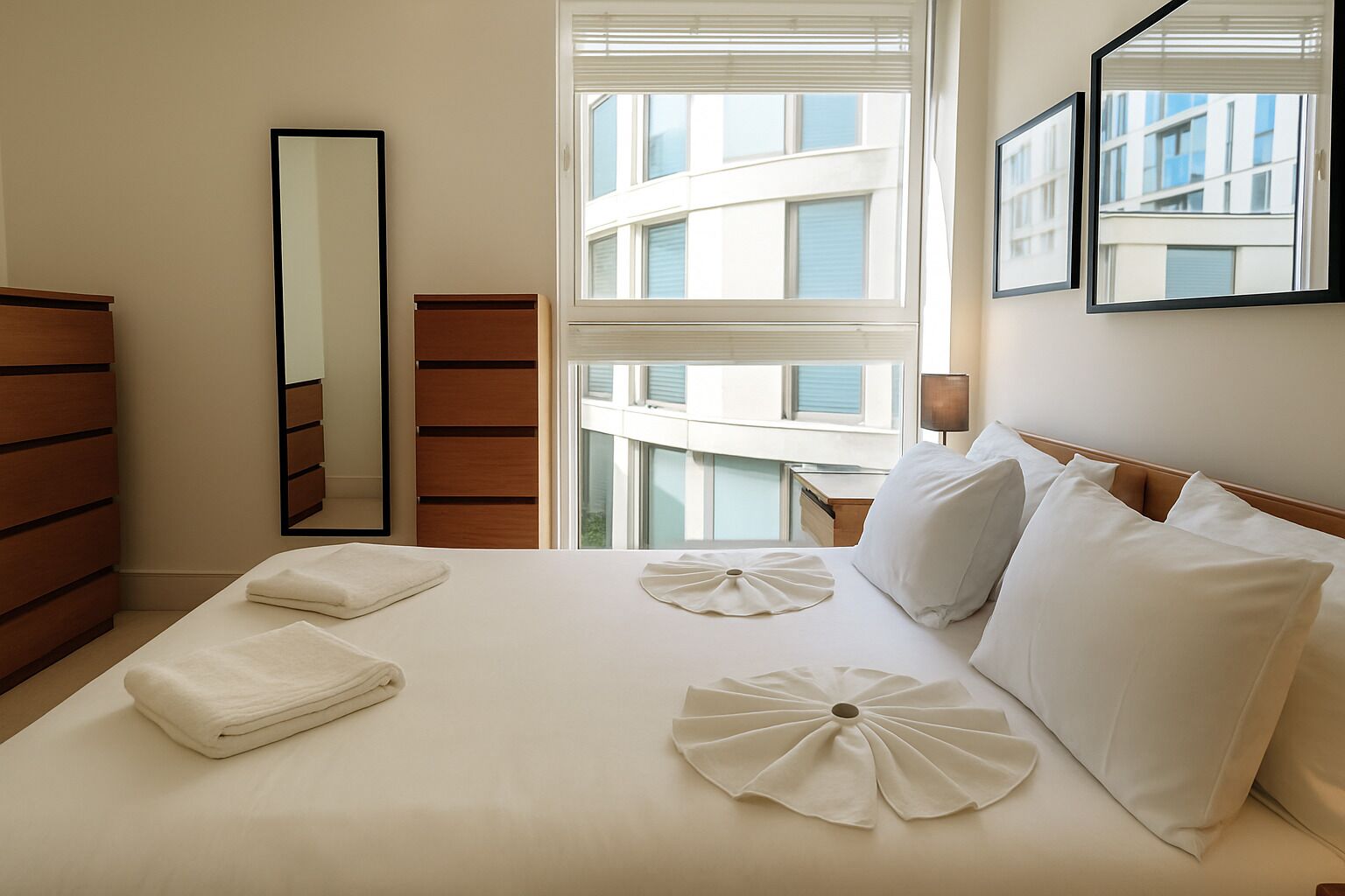 Apartament executiu | Espai de treball apte per a portàtils i planxa i posts de planxar 