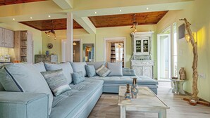 Villa, 3 Bedrooms, Accessible, Private Pool | Living area - Villa Orizontas Corfu, Private Villa With Breathtaking Views (Corfu)