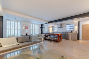 Basic Apartment, Multiple Beds | Living area | TV - Sleek & Stylish 2BD Flat - Warren Street (London)