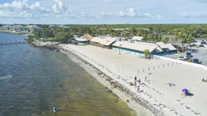 Vlak bij het strand