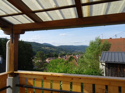 House on the heights, open views, at the start of hiking trails