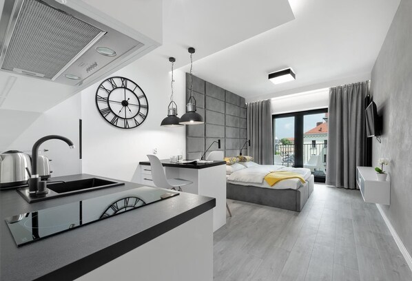 Appartement | 1 chambre, espace de travail pour ordinateur portable