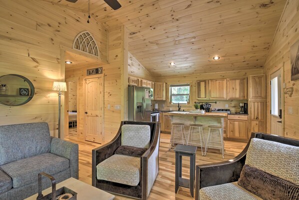 House (2 Bedrooms) | Interior - Private Hot Tub & EV Charger: Cozy Murphy Cabin! (Murphy)