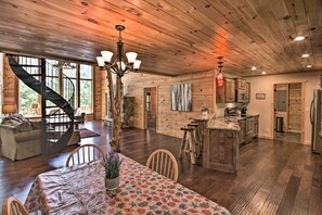 House (3 Bedrooms) | Interior - 'rukarasa Cabin' w/ Yard & Dock at Grand Lake (Eucha)