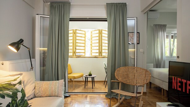 Superior Apartment | Living area - Trendy 2 bedroom Apartment 5min to metro (Athens)