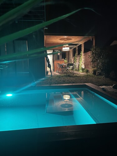 Maison d'architecte Anglet piscine au calme proche fôret idéal pour les familles