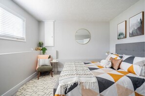 2 bedrooms, iron/ironing board, travel crib, free WiFi