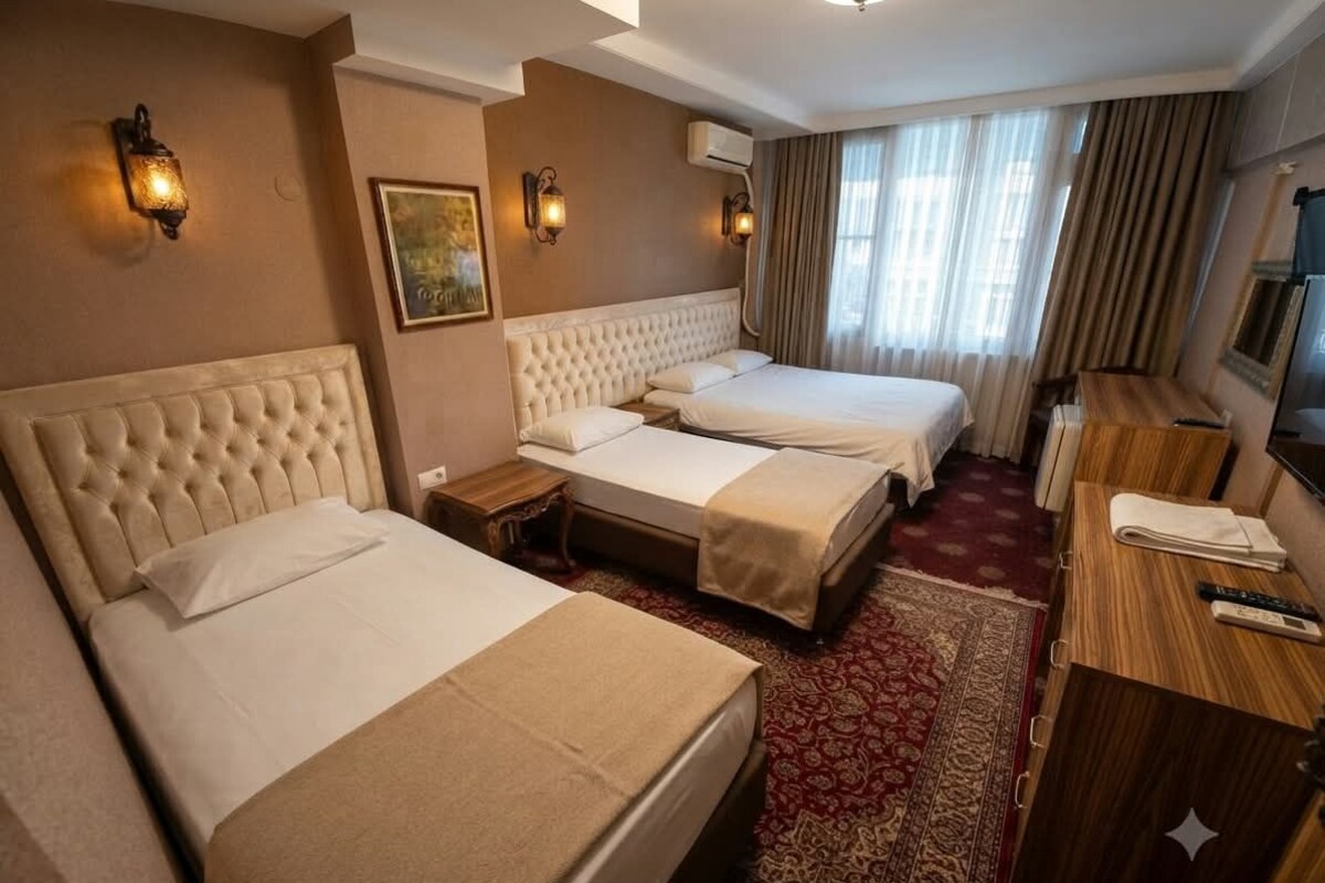 Family Quadruple Room | Premium bedding, desk, iron/ironing board (on request), WiFi (free)