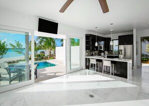 Fridge, microwave, oven, toaster