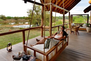 Luxury Double Room, 1 King Bed, Pool View, Lakeside | View from room - Kingfisher Villa (Bela-Bela)