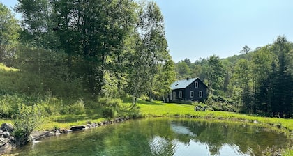 Rural Vermont with internet and Smart TV, cell phone works, Dogs welcome.