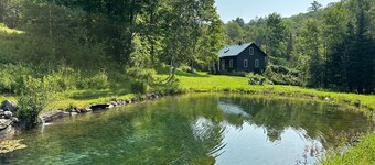 Rural Vermont with internet and Smart TV, cell phone works, Dogs welcome.