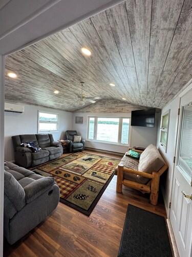 Lake Shamineau Retreat with private beach and dock! 