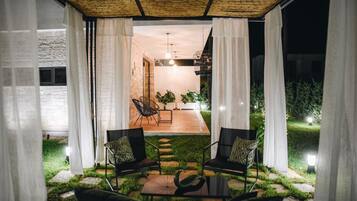 Villa, 2 Bedrooms, Balcony, Garden View | Property grounds