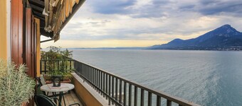 Flat Lake Garda With Very Panoramic View