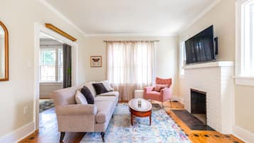 Smart TV, fireplace, printers