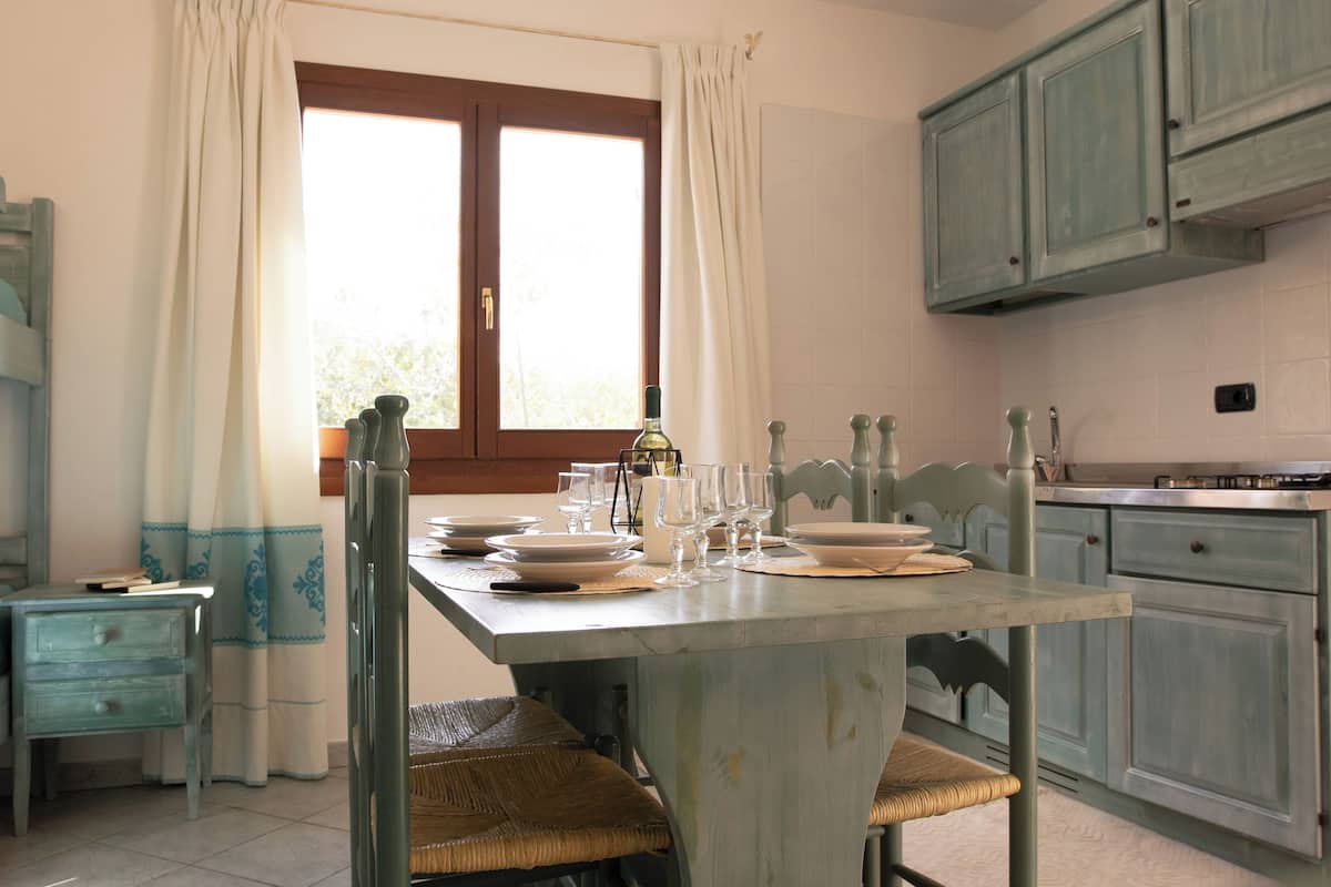Apartment, 2 Schlafzimmer, Balkon | Speisen