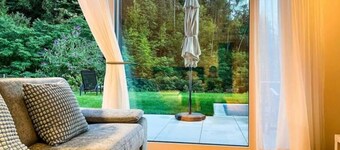 modern, luxury, private entrance, garden, terrace, and stunning mountain views.