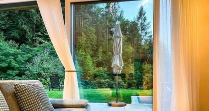 modern, luxury, private entrance, garden, terrace, and stunning mountain views.