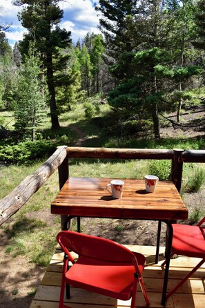 Outdoor dining - Spruce Mountain Getaway ~ Aspen House (Cotopaxi)