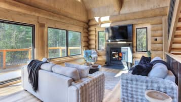 Smart TV, fireplace, video games