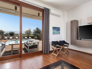 Villa, 5 Bedrooms, Balcony, City View | View from property - Tuscany Villa Near Marathi Beach 13pl 5bd (Chania)