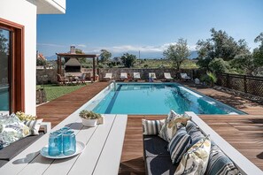 Villa, 5 Bedrooms, Balcony, City View | Pool | Outdoor pool - Tuscany Villa Near Marathi Beach 13pl 5bd (Chania)
