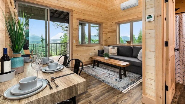 Unclassified image, 1 of 18, button - One of a kind views of Glacier National Park! Cascade Cabin at Thunderbird Ridge. (Polebridge, Montana)