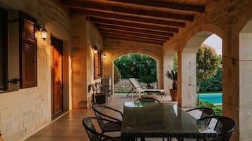 Villa, 3 Bedrooms, Private Pool | Outdoor dining