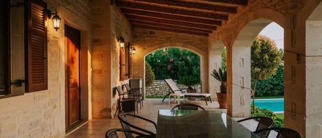 Villa, 3 Bedrooms, Private Pool | Outdoor dining