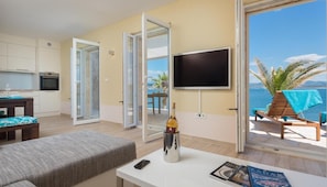 Apartment, 2 Bedrooms, Balcony | Living room - Apartment Nick Posedarje (Posedarje)