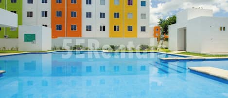 Departamento, 2 habitaciones, Terraza, vista al océano | Alberca | Alberca al aire libre