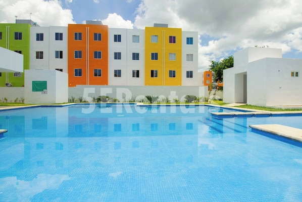 Apartment, 2 Bedrooms, Terrace, Ocean View | Pool | Outdoor pool