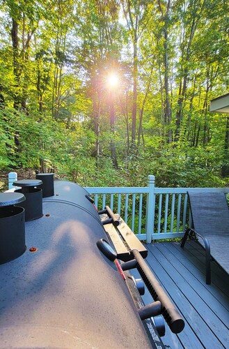 Cozy Getaway! King Bed, Gas Fireplace, BBQ Grill, Ping Pong & Games!