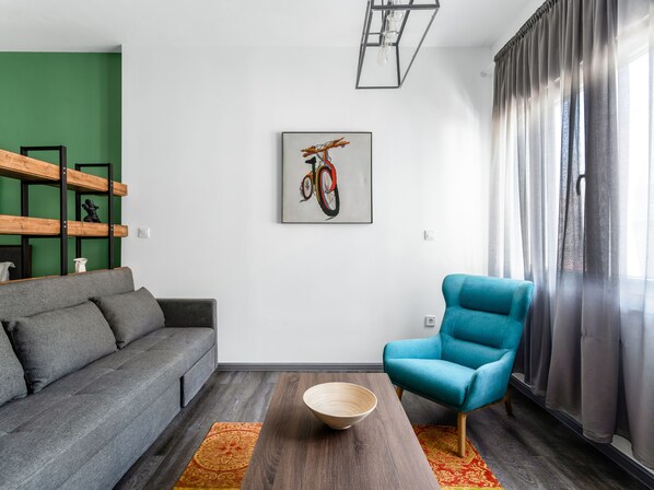 Living room - Sanders Center - Nice Studio Apartment (Athens)